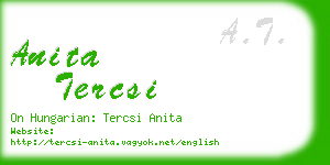 anita tercsi business card